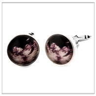 glass handprint cufflinks
